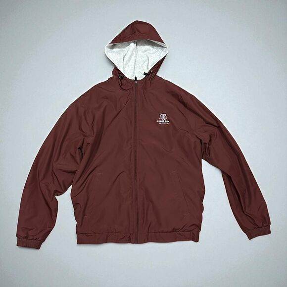 Vintage Texas AM ATM Hooded Sweatshirt Jacket Adult Small Maroon Zip-Up - Picture 1 of 11